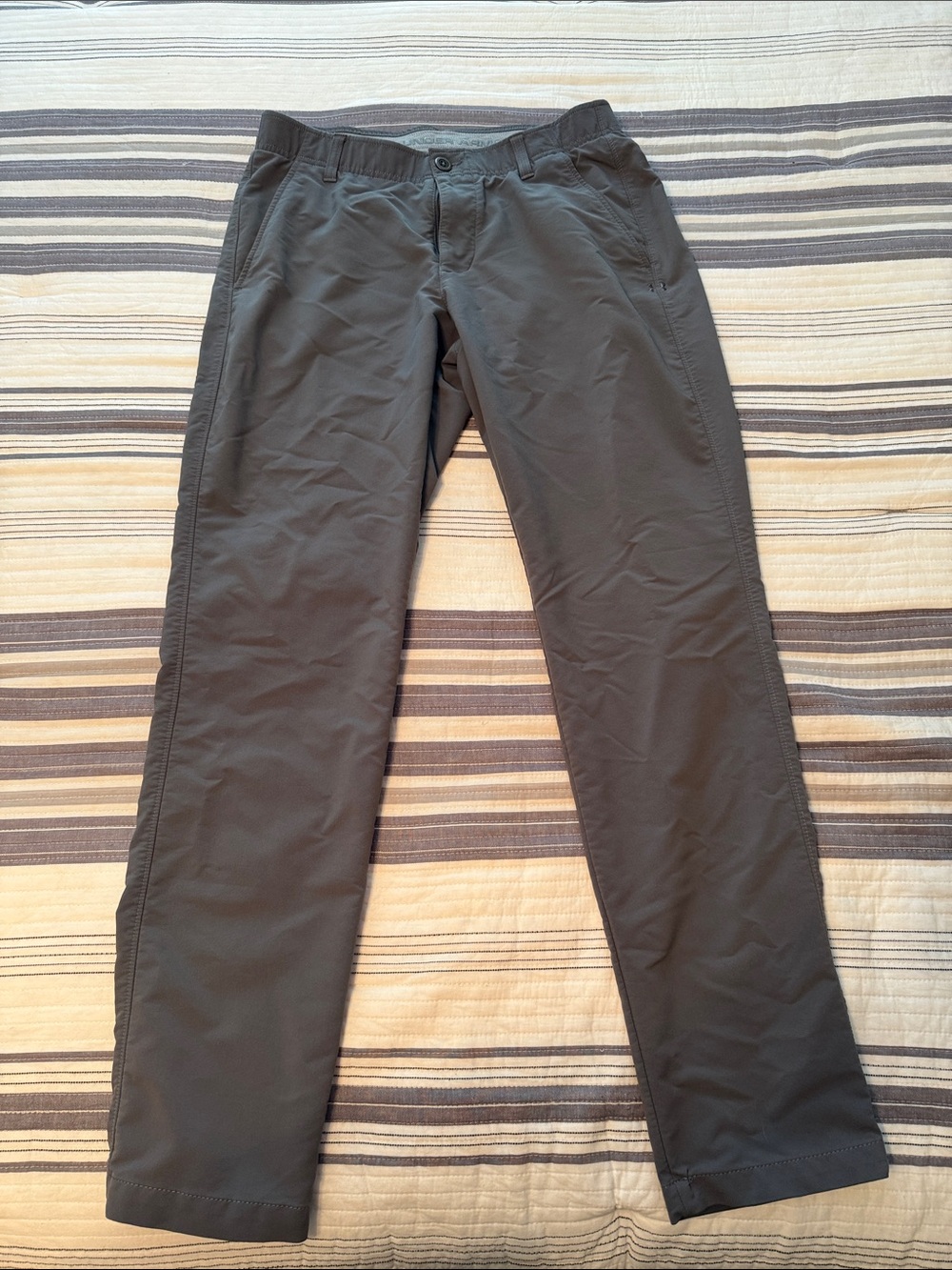 Men's Straight-Leg Casual Pants - Charcoal Grey